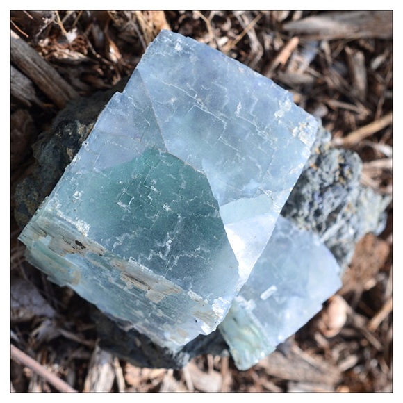 Blue Fluorite Raw Stone Healing Bracelet Cuff - Picture 2 of 2